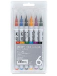 KURETAKE ZIG CLEAN COLOR REAL BRUSH 6 SET