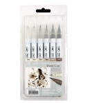 KURETAKE ZIG Clean Color Real Brush set WARM GRAY RB-6000AT/6VC