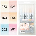 KURETAKE ZIG CLEAN COLOR REAL BRUSH 6 SET PORTRAIT COLORS I  RB-6000AT/6VD