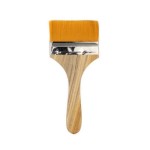 Rich ECO SERIE NO:12 YELLOW SYNTHETIC, NATUREL HANDLE BACKGROUND BRUSH 80MM 00046