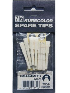 ZIG KURECOLOR Replacement tips for Broad tip - calligraphy 6mm