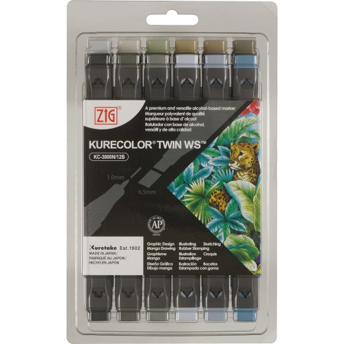 MARKERY KURECOLOR TWIN WS SET 12 GREY B7
