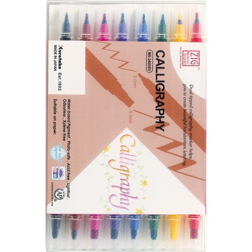 ZIG MEMORY SYSTEM CALLIGRAPHY 2,0MM WALLET 8 PCS
