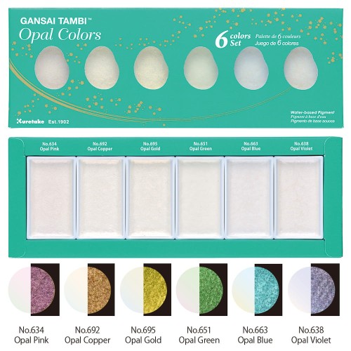 Kuretake Gansai Tambi OPAL COLORS MC20OC6V opakowanie i kolory.jpg