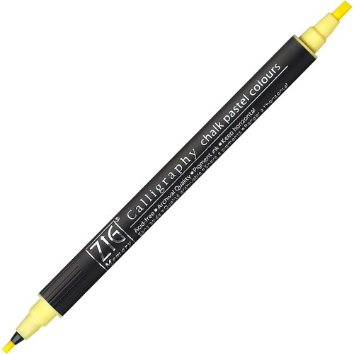 Kuretake Calligraphy Chalk Pastel Colours 050 YELLOW MS-6400-050 pisak.jpg