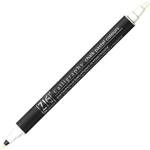 Kuretake Calligraphy Chalk Pastel Colours 000 WHITE MS-6400-000 pisak.jpg