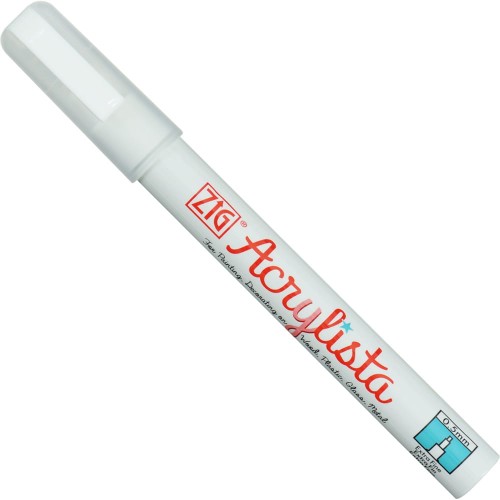 Kuretake Zig Acrylista Marker Extra Fine ARCTIC WHITE  PAC-10-000 ze skuwką.jpg