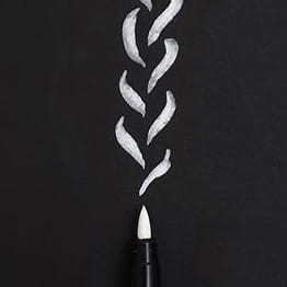 Kuretake ZIG Fudebiyori Pigment Milky White CBK-55P miniatura.jpg