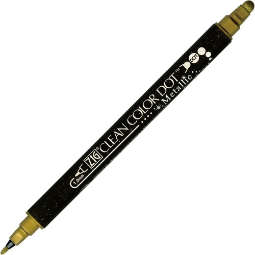 Kuretake Zig Clean Color Dot Metallic 101 Gold.jpg