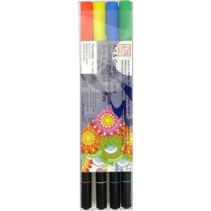 ZIG ART & GRAPHIC TWIN 4 colors set Core Colors