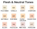 KURETAKE FINE&BRUSH FLESH & NEUTRAL TONES 12SZT kolory.jpg