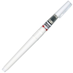 PISAK PĘDZELKOWY BRUSH PEN WHITE - SMALL BRUSH CNBW-01S