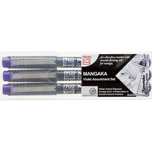 Kuretake Zig Mangaka Violet x3 CNM-3VVL.jpg