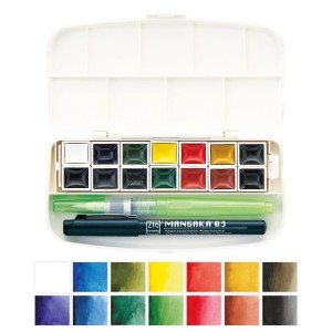 Kuretake Zig Transparent Watercolor Set 14 colours WSKG301-1