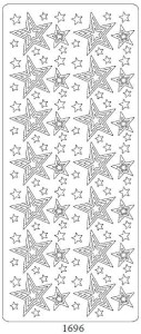 Peel off stickers GWIAZDY MIX gold 1696