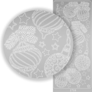 Peel off stickers BOMBKI silver 1718