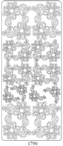 Peel off stickers ORNAMENTY 1 silver 1790
