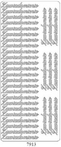 Peel off stickers ZAWIADOMIENIE gold 7913