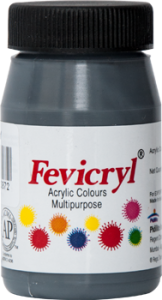 Acrylic Paint Pidilite 07 GREY Fevicryl 50ml