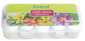 KPL FARB AKRYLOWYCH SUNFLOWER KIT PIDILITE 10X15ML