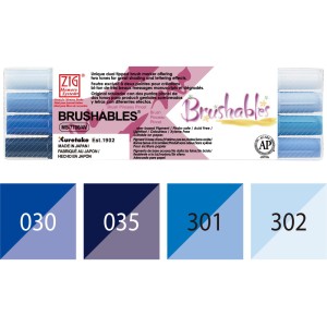 Kuretake Brushables 4pcs. SET BLUE MS-7700/4VBL