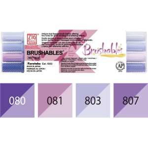 Kuretake Brushables 4pcs. SET PURPLE MS-7700/4VPU