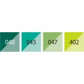 Kuretake Brushables Zestaw 4szt. GREEN MS-7700-4VGR kolory.jpg