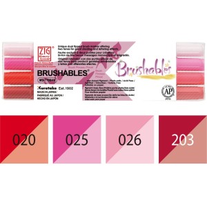 Kuretake Brushables 4pcs. SET RED MS-7700/4VRE