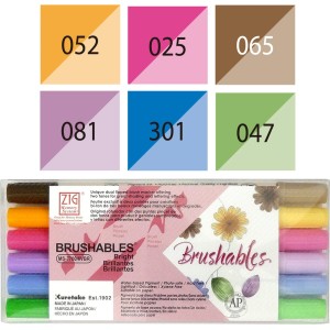 Kuretake Brushables BRIGHT Set 6colors  MS-7700/6VBR