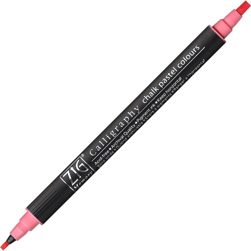 Kuretake Calligraphy Chalk Pastel Colours 021 PINK MS-6400-021 pisak.jpg