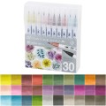 Kuretake ZIG Clean Color Real Brush 30 kolorów RB-6000AT30VA opakowanie i wzornik.jpg