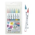 Kuretake ZIG Clean Color Real Brush 6kolorów Smoky Colors RB-6000AT6VF opakowanie z pisakami.jpg