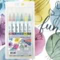 Kuretake ZIG Clean Color Real Brush 6kolorów Smoky Colors RB-6000AT6VF opakowanie z wzorem w tle.jpg