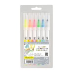 Kuretake Clean Color Dot single tip Highlight 6 set TCSD-6100/6VC