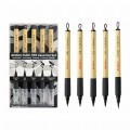 Kuretake Zestaw Inktober 2024 - 5 brushpenów BIMOJI XT5V2 opakowanie i pisaki.jpg