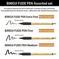 Kuretake Zestaw Inktober 2024 - 5 brushpenów BIMOJI XT5V2 przegląd część 1z2.jpg