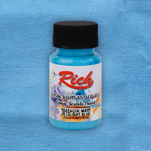 Rich Farba Do Tkanin Opaque 50ml LIGHT BLUE 03476 kwadrat 1200pxl z butelką.jpg