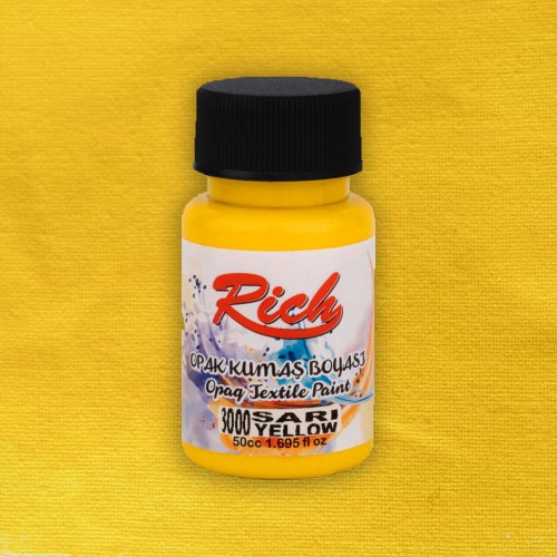 Rich Farba Do Tkanin Opaque 50ml YELLOW 01992 kwadrat 1200 z butelką.jpg