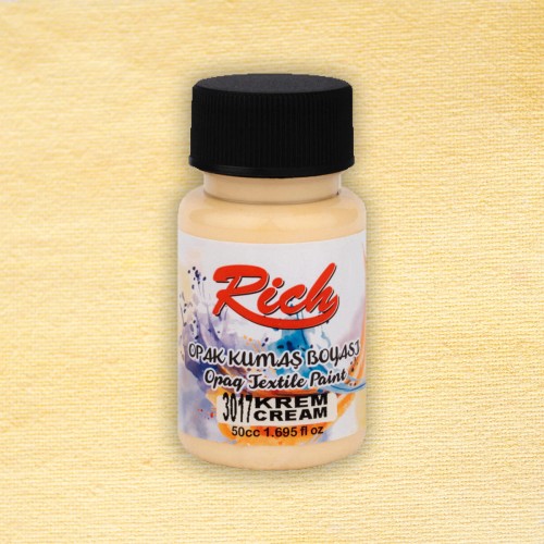 Rich Farba Do Tkanin Opaque 50ml CREAM 03478 kwadrat 1200pxl z butelką.jpg