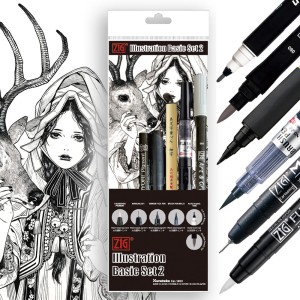 KURETAKE ZIG ILLUSTRATION BASIC SET2 IKTB21/5V