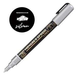 ZIG CARTOONIST MANGAKA OPAQUE LINER SILVER CNMOL/102
