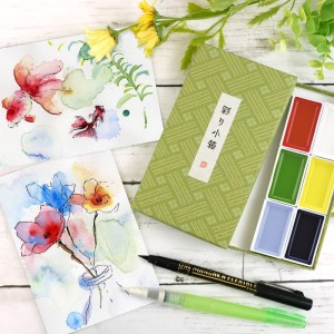 KURETAKE GANSAI TAMBI IRODORI KOBAKO GREEN 6pcs. MC23-22 