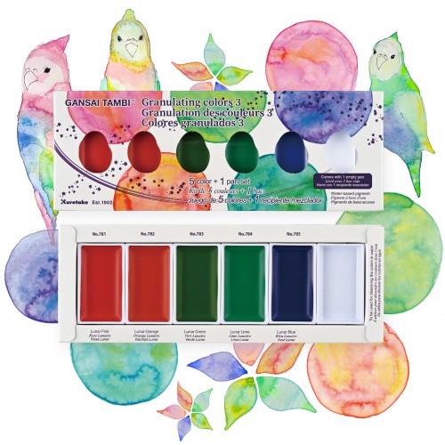 KURETAKE GANSAI TAMBI GRANULATING COLORS - 5kolorów MC20GN5V okładka.jpg