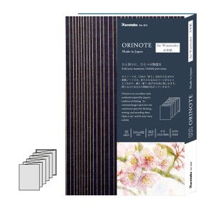 KURETAKE ORINOTE Luxury watercolor sketchbook NAVY STRIPE KG204-701