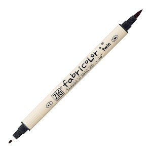 ZIG Fabricolor Fabric Marker Black two tips TC4000/10