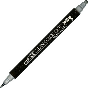 Kuretake Clean Color Dot Metallic two tips 102 SILVER