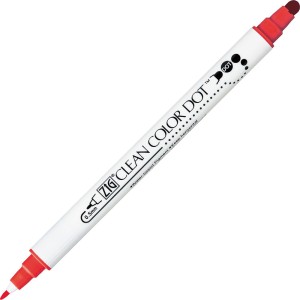 Kuretake Clean Color Dot two tips 020 RED