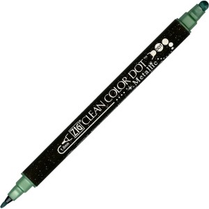 Kuretake Clean Color Dot Metallic two tips 121 GREEN
