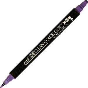 Kuretake Clean Color Dot Metallic two tips 124 VIOLET