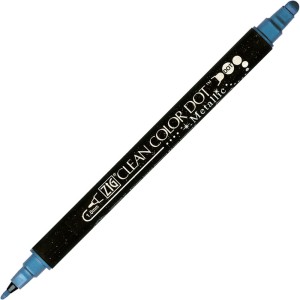 Kuretake Clean Color Dot Metallic two tips 125 BLUE